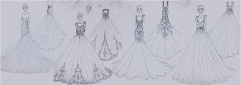 bridal dress sketch design