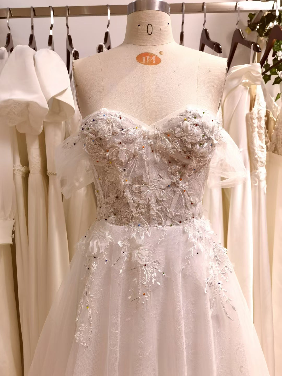  embroidered wedding gown intricate design